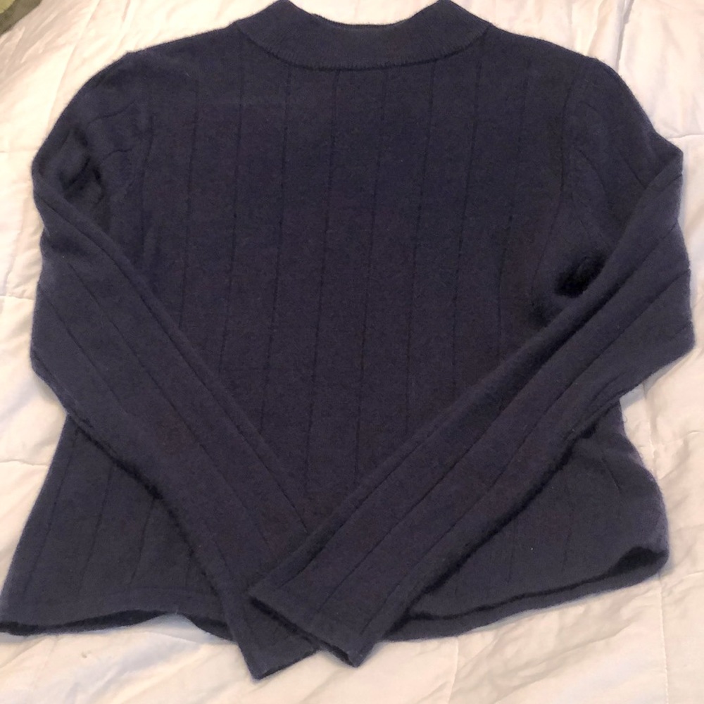 Croft & Borrow Dark blue mock neck sweater szS
